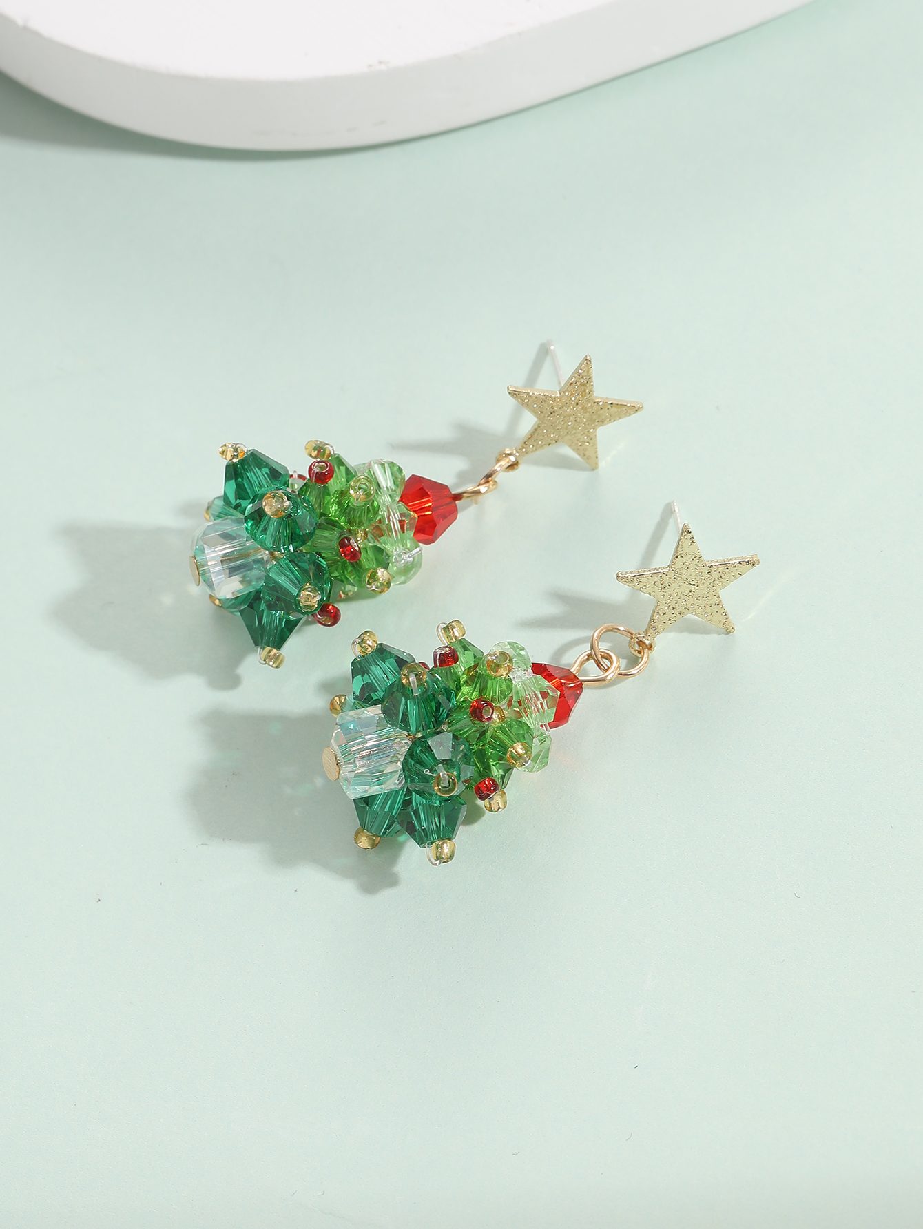 Fashion Christmas Tree Synthetic Resin Womenu0027S Drop Earrings 1 Pair