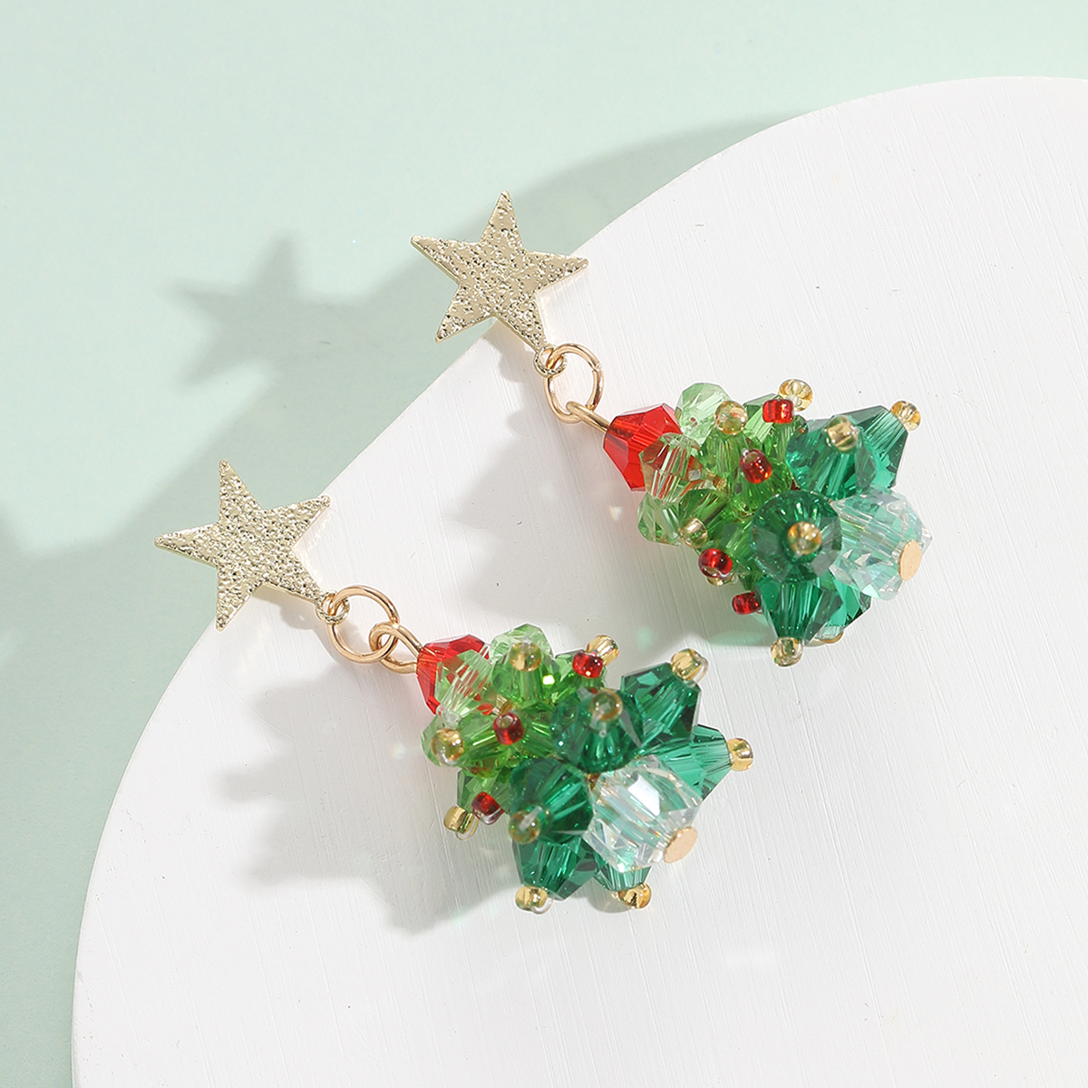 Fashion Christmas Tree Synthetic Resin Womenu0027S Drop Earrings 1 Pair