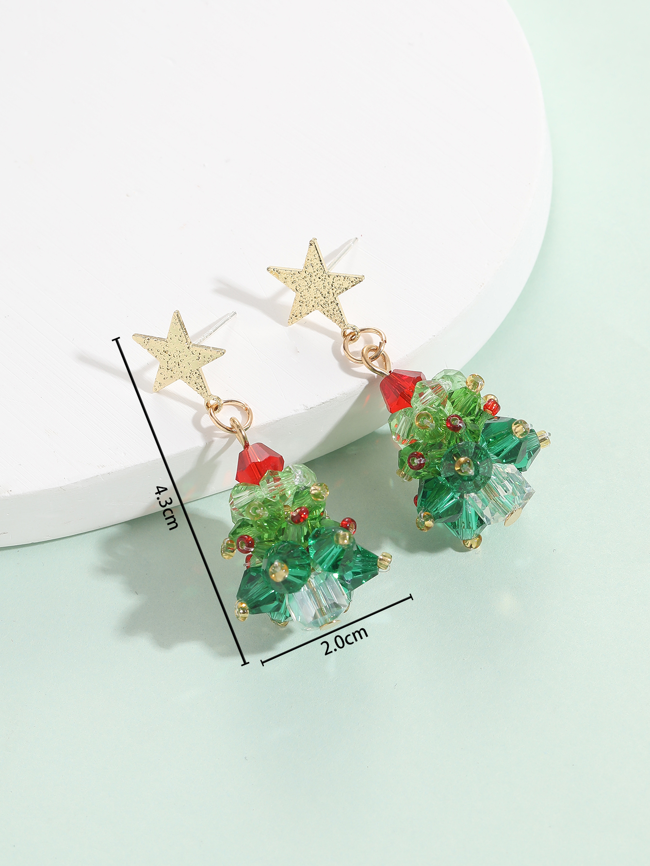 Fashion Christmas Tree Synthetic Resin Womenu0027S Drop Earrings 1 Pair