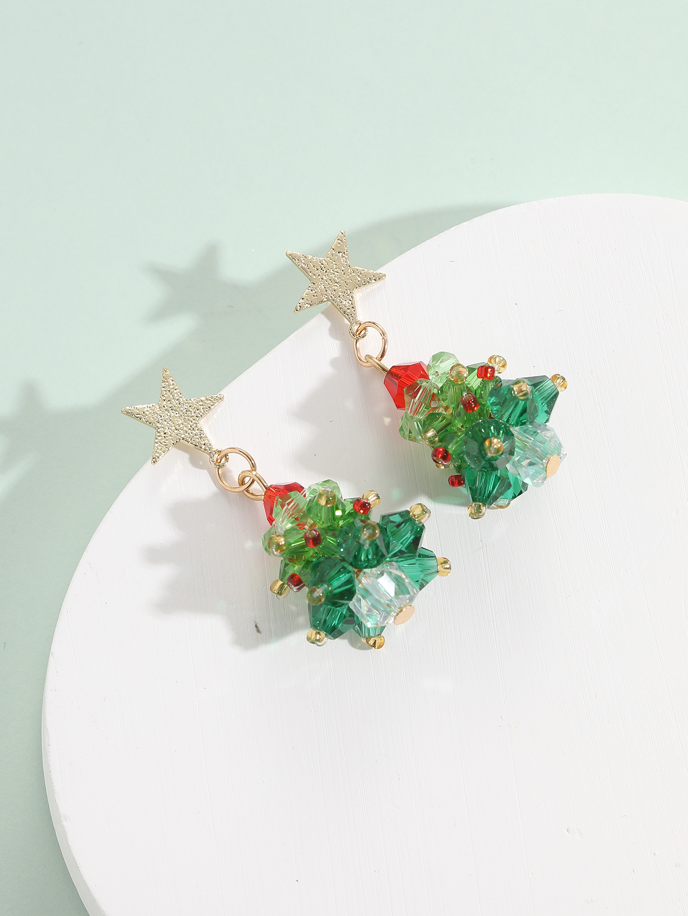 Fashion Christmas Tree Synthetic Resin Womenu0027S Drop Earrings 1 Pair