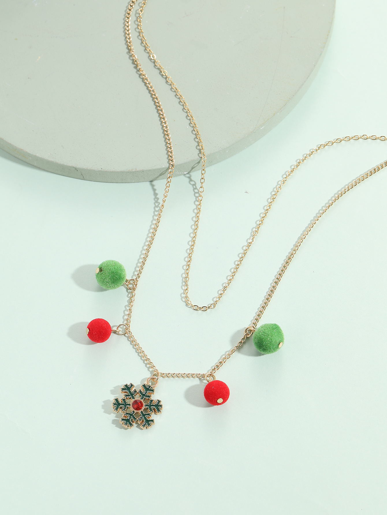 Sweet Snowflake Alloy Plating Womenu0027S Layered Necklaces 1 Piece