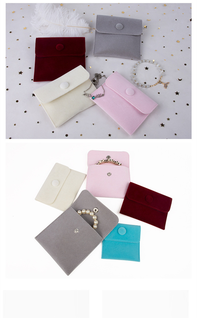 Simple Style Solid Color Flannel Jewelry Packaging Bags 1 Piece