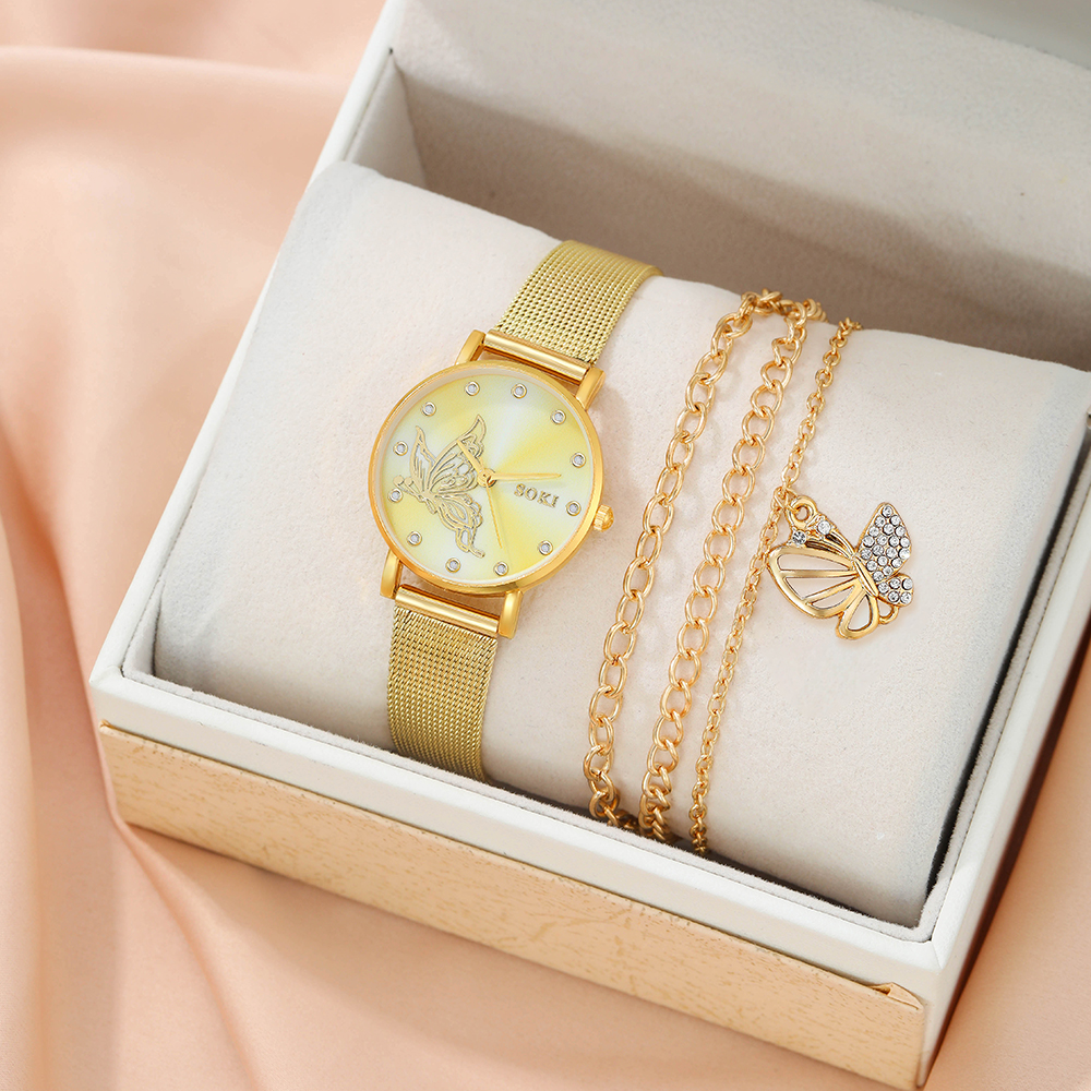 Fashion Butterfly Buckle Quartz Womenu0027s Watches
