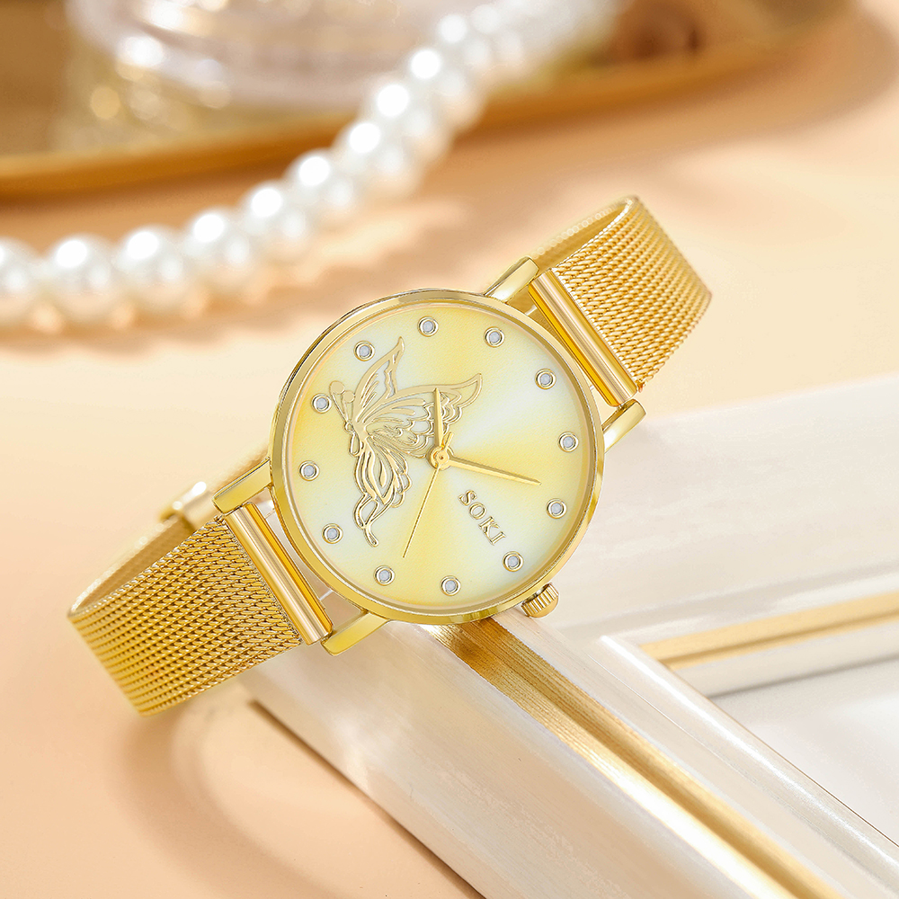 Fashion Butterfly Buckle Quartz Womenu0027s Watches