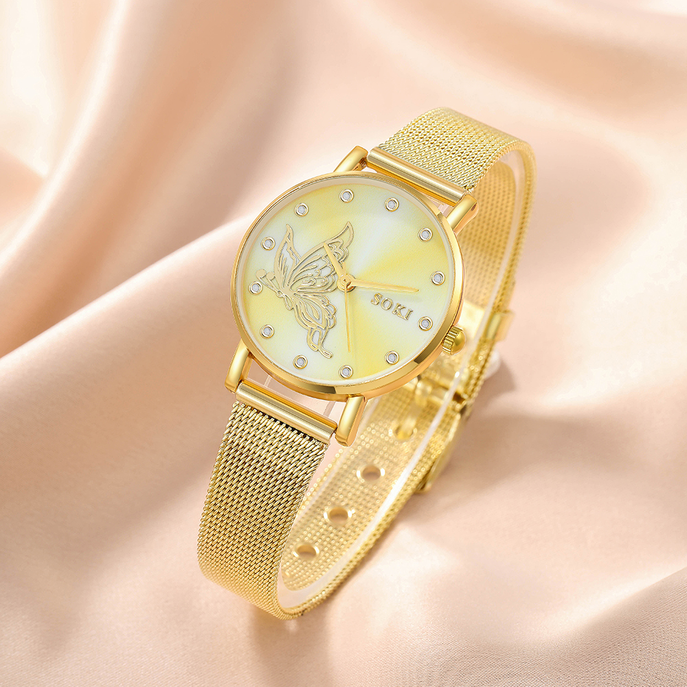 Fashion Butterfly Buckle Quartz Womenu0027s Watches