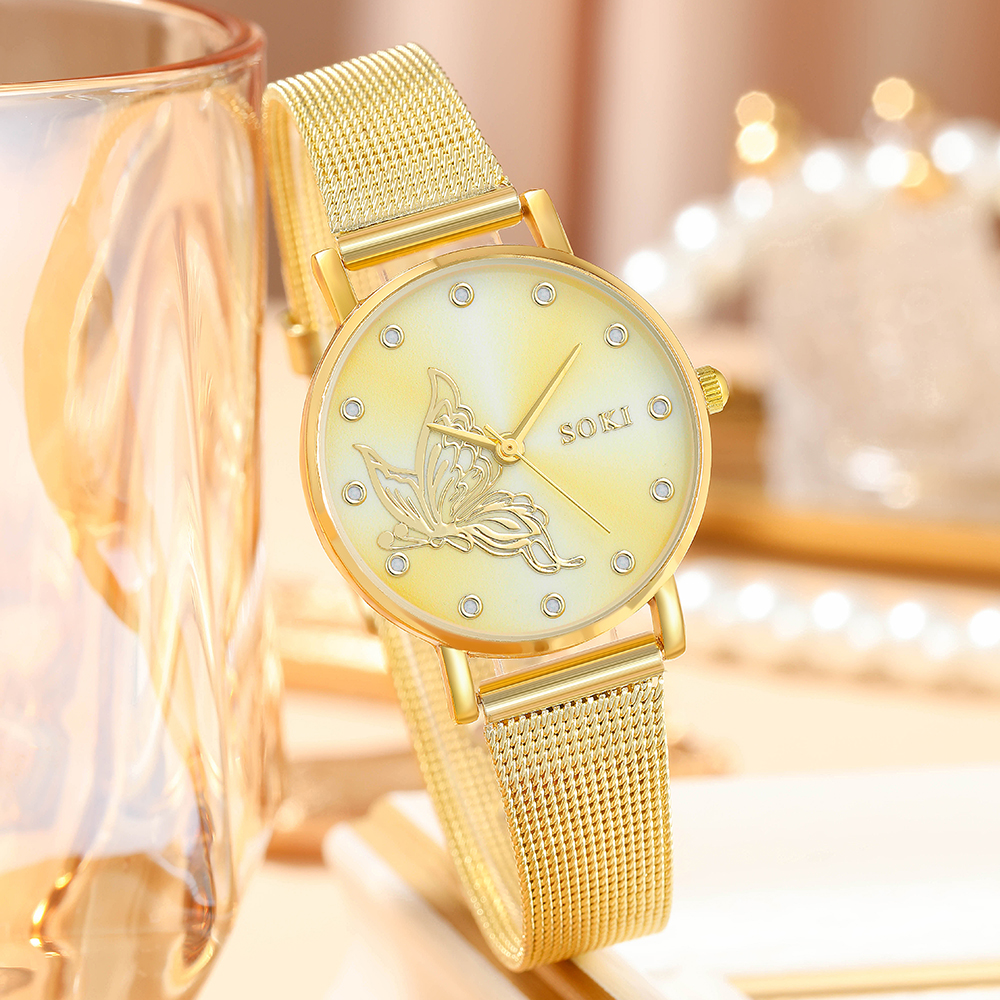 Fashion Butterfly Buckle Quartz Womenu0027s Watches