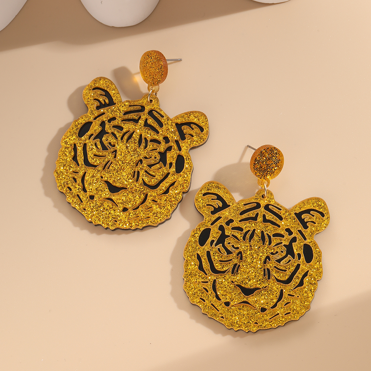 Exaggerated Tiger Arylic Womenu0027S Drop Earrings 1 Pair