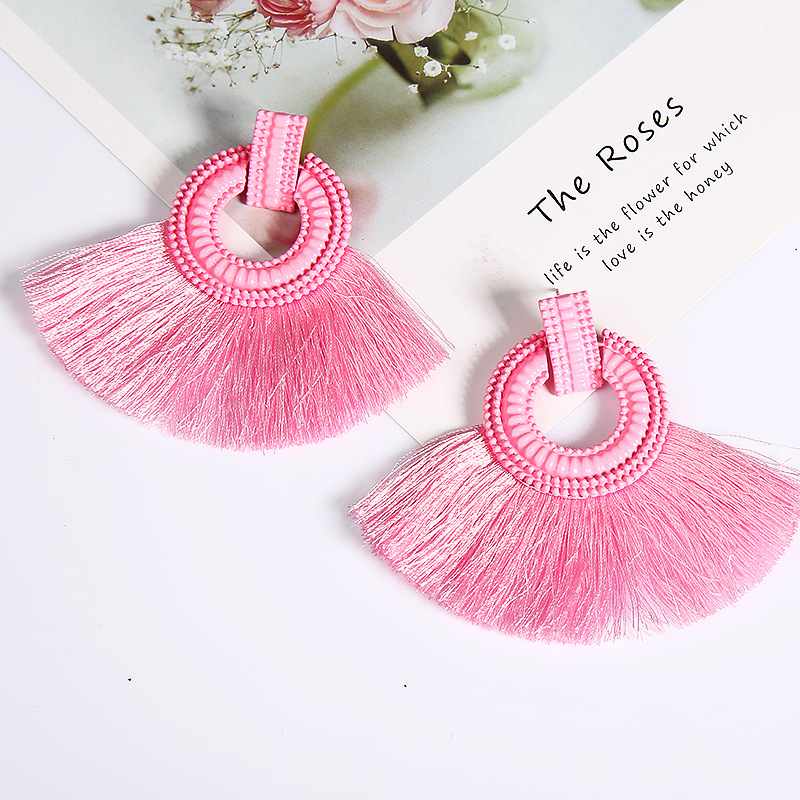 Ethnic Style Geometric Alloy Tassel Womenu0027S Drop Earrings 1 Pair