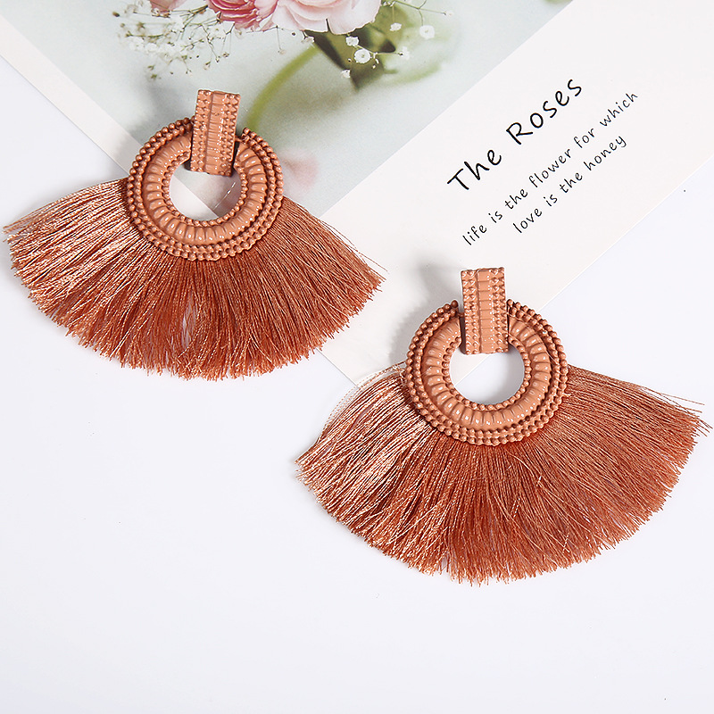 Ethnic Style Geometric Alloy Tassel Womenu0027S Drop Earrings 1 Pair