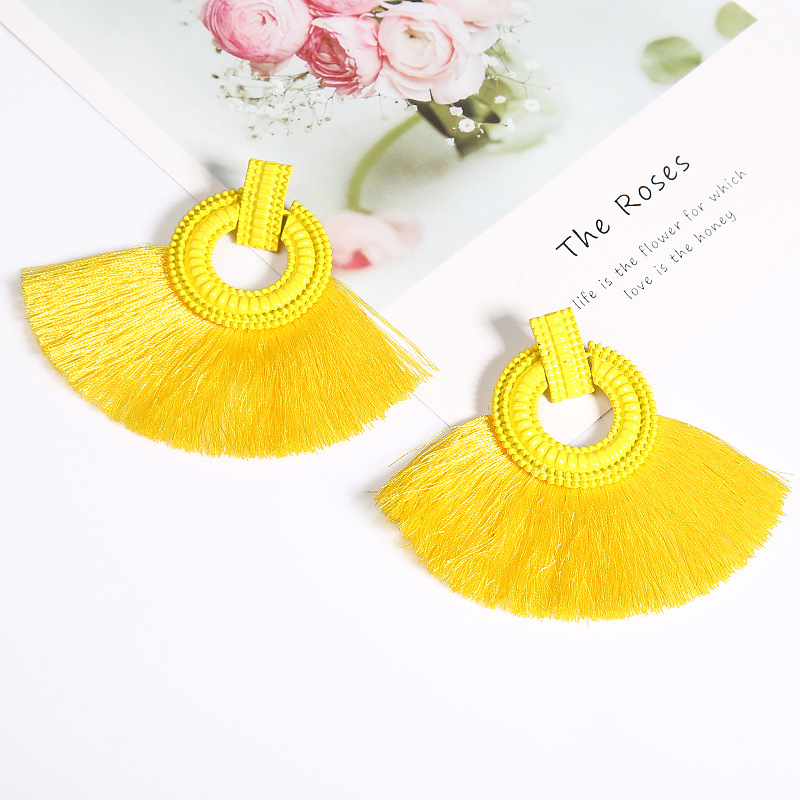 Ethnic Style Geometric Alloy Tassel Womenu0027S Drop Earrings 1 Pair