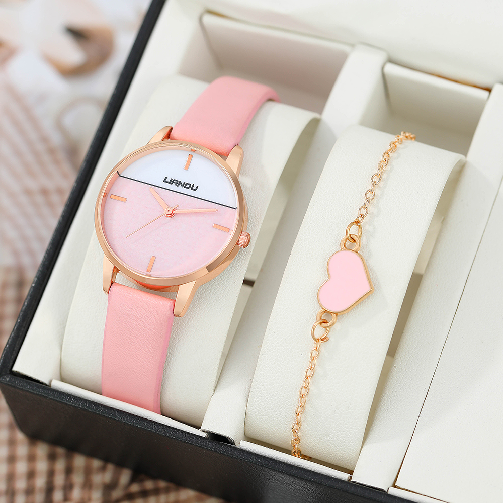 Elegant Solid Color Buckle Quartz Womenu0027s Watches