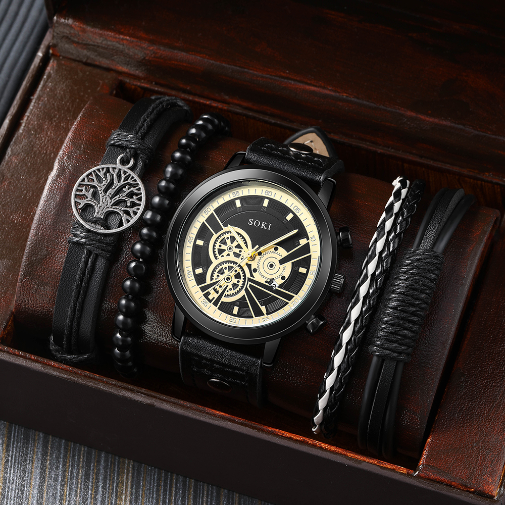 Fashion Solid Color Buckle Quartz Menu0027s Watches