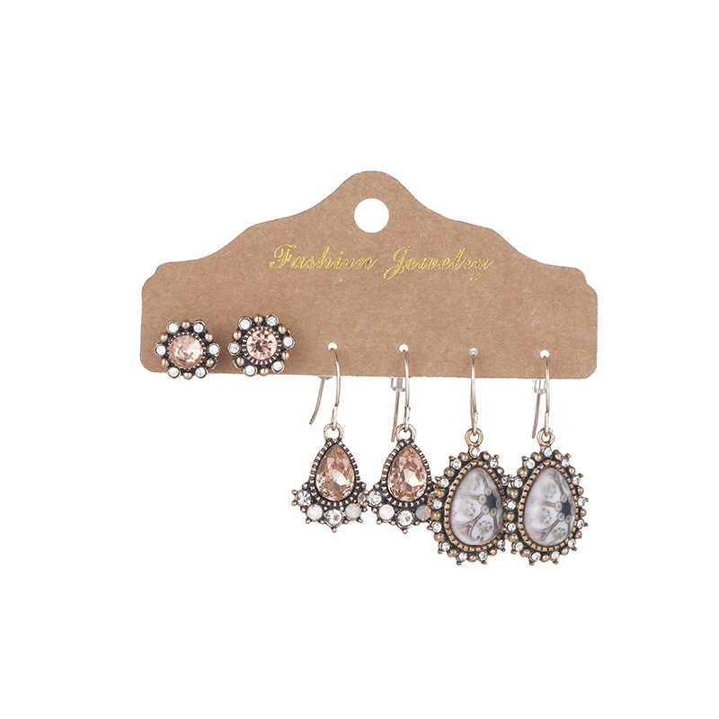Retro Geometric Alloy Womenu0027S Ear hook 3 Pairs