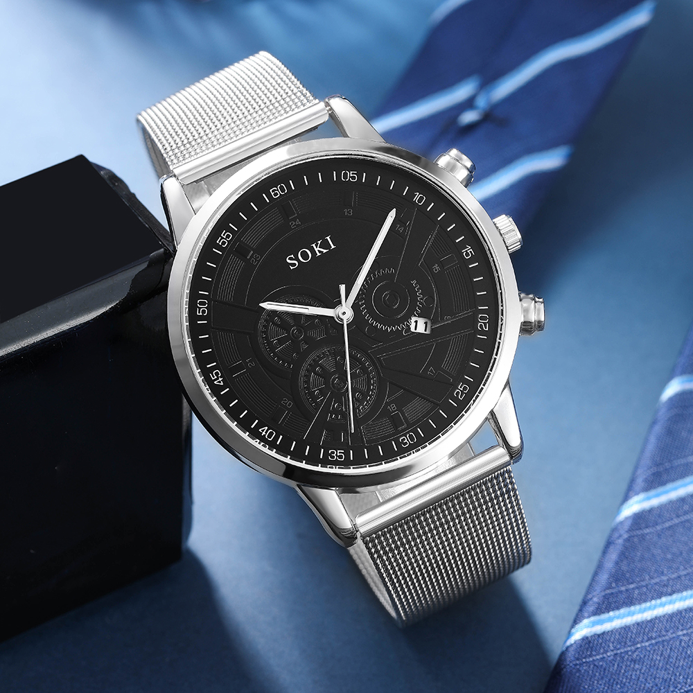 Fashion Solid Color Buckle Quartz Menu0027s Watches