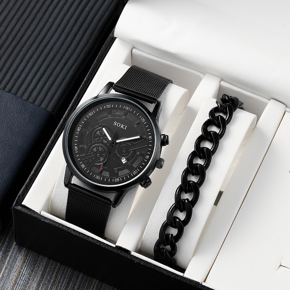 Fashion Solid Color Buckle Quartz Menu0027s Watches