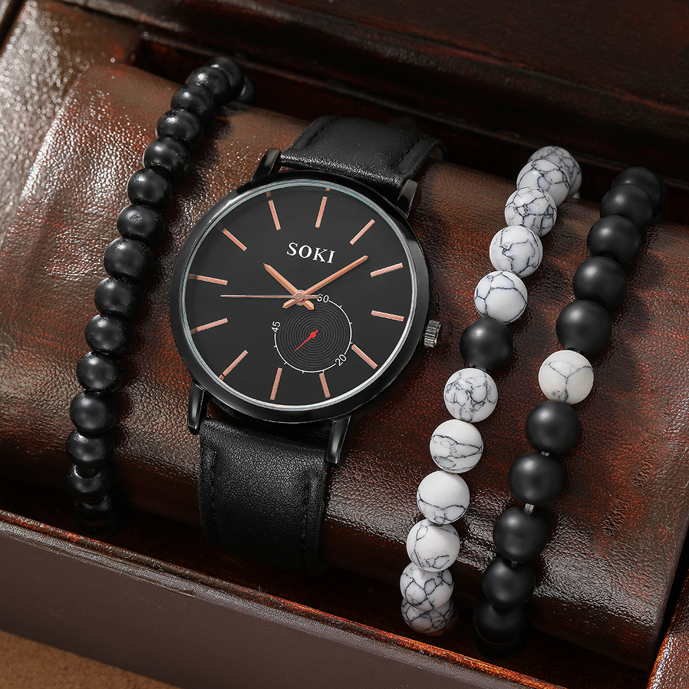 Fashion Solid Color Buckle Quartz Menu0027s Watches