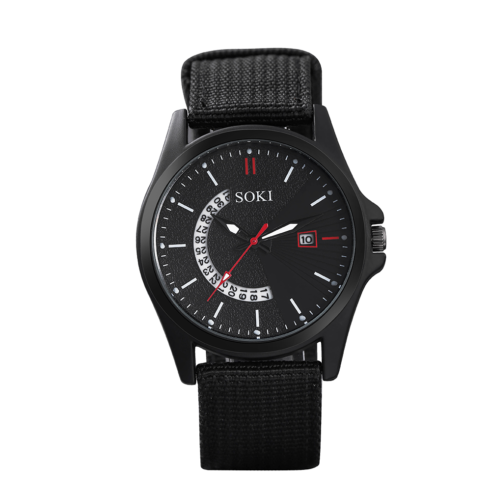 Fashion Solid Color Buckle Quartz Menu0027s Watches