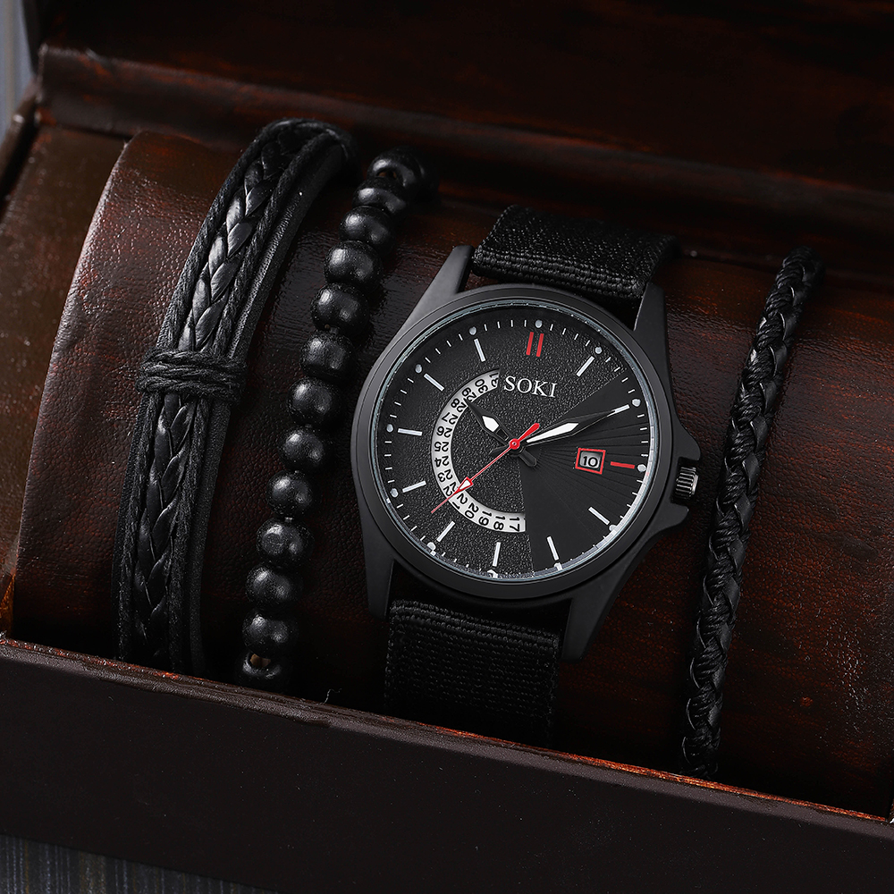 Fashion Solid Color Buckle Quartz Menu0027s Watches
