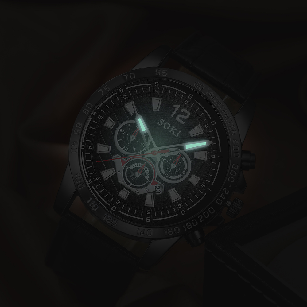 Fashion Round Buckle Quartz Menu0027s Watches