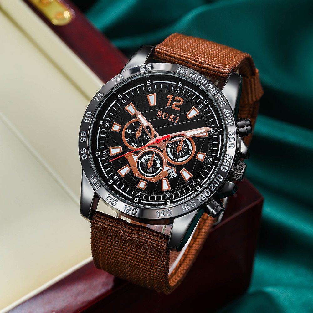 Fashion Solid Color Buckle Quartz Menu0027s Watches