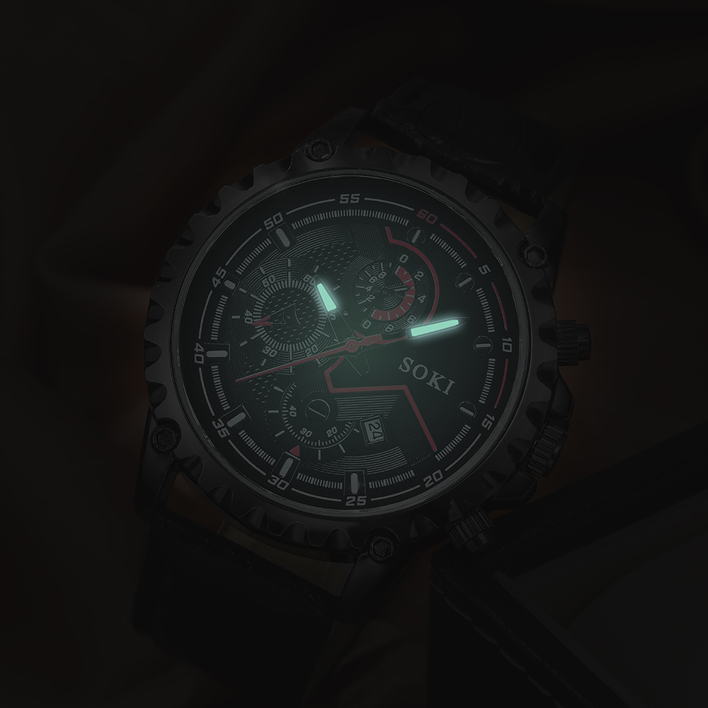 Fashion Solid Color Buckle Quartz Menu0027s Watches