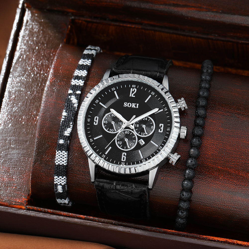 Fashion Solid Color Buckle Quartz Menu0027s Watches