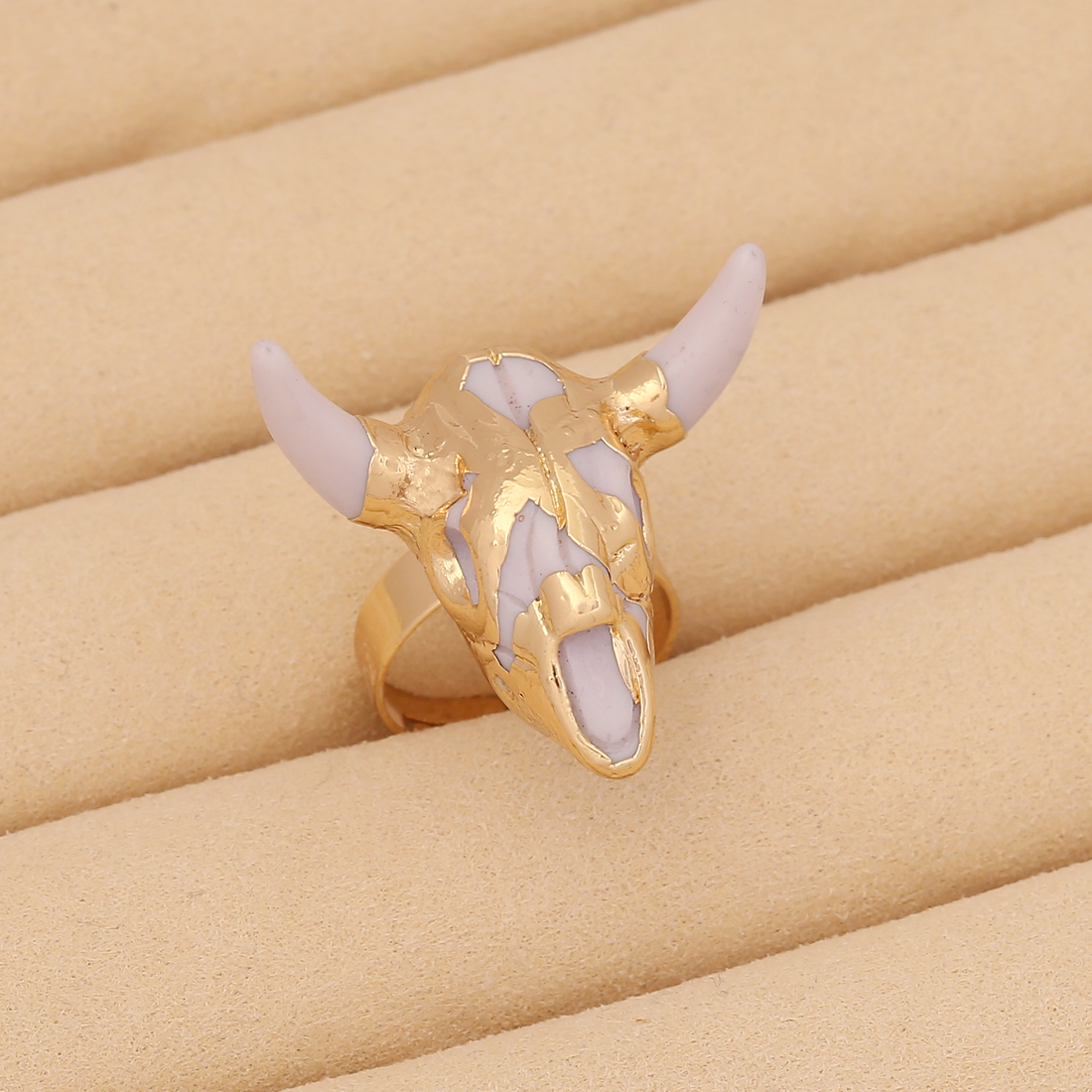 Retro Cattle Alloy Resin Womenu0027S Open Ring 1 Piece