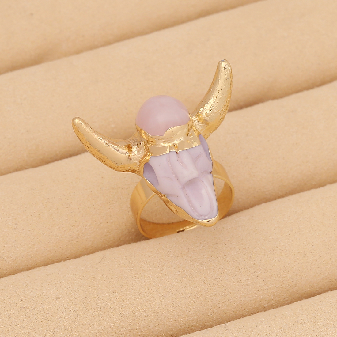 Retro Cattle Alloy Resin Womenu0027S Open Ring 1 Piece