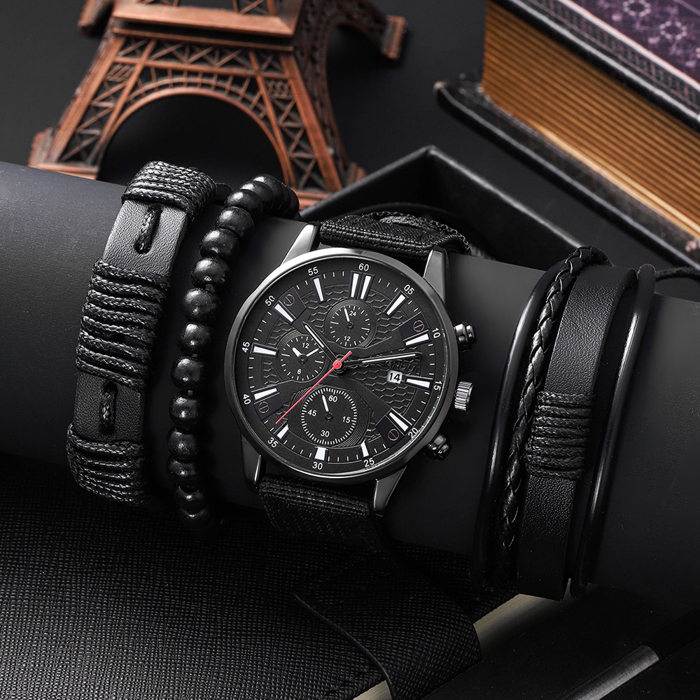 Fashion Solid Color Buckle Quartz Menu0027s Watches