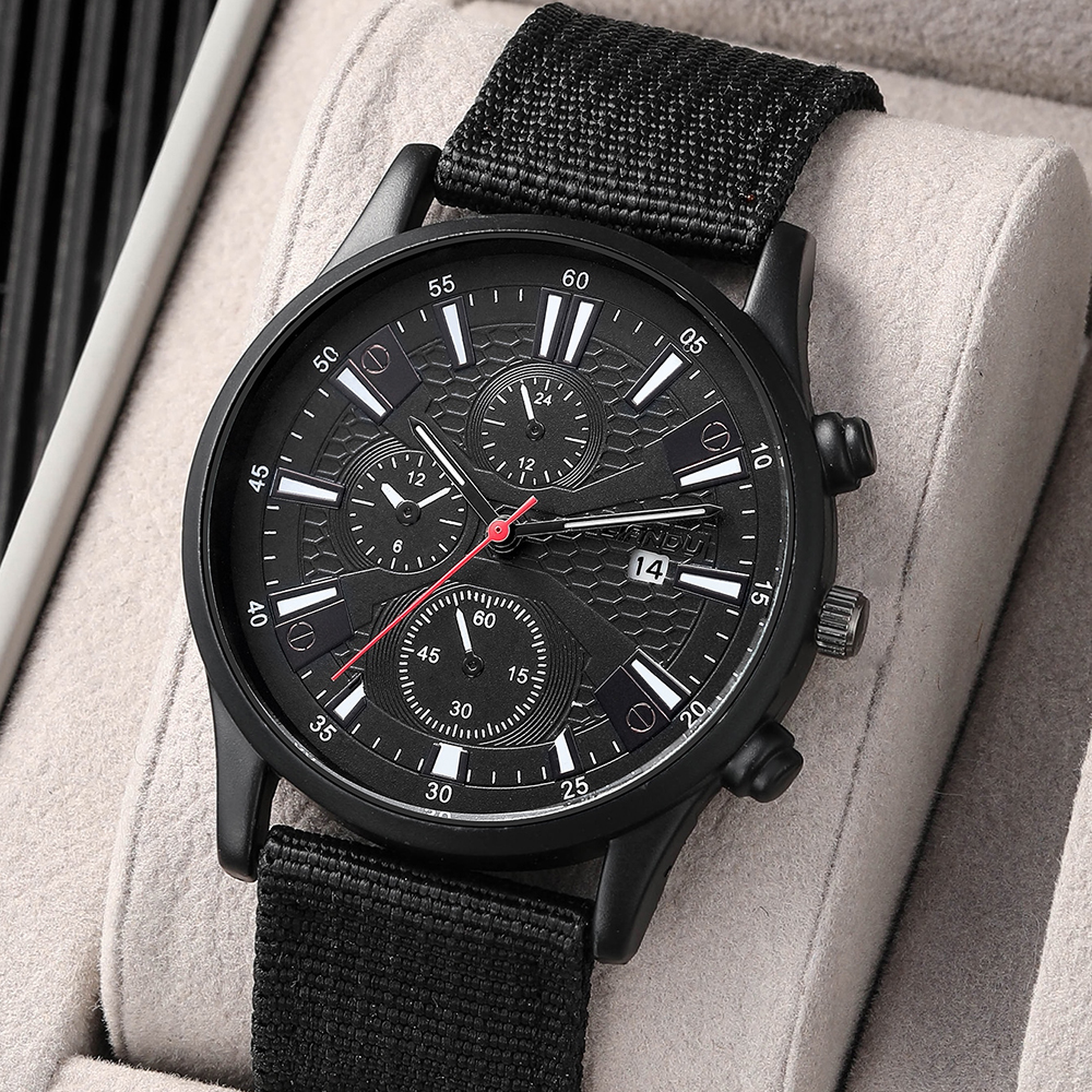 Fashion Solid Color Buckle Quartz Menu0027s Watches