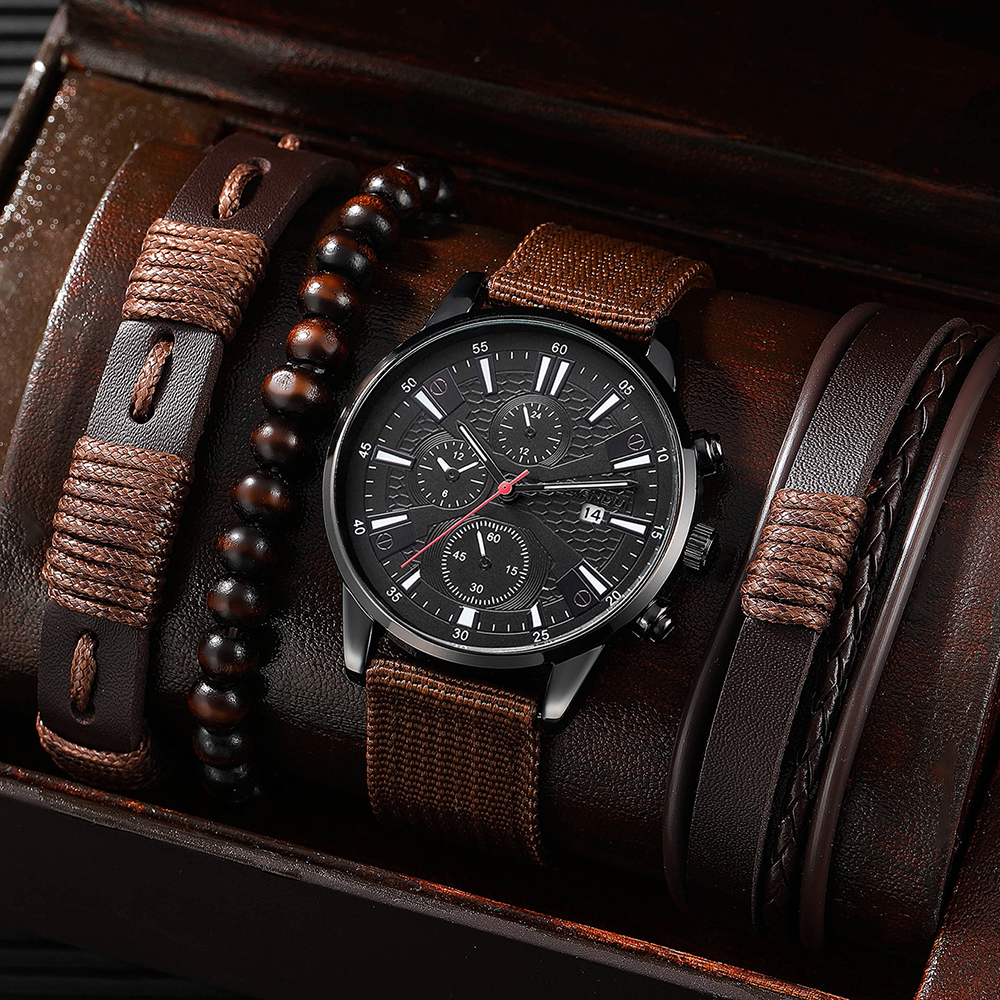 Fashion Solid Color Buckle Quartz Menu0027s Watches