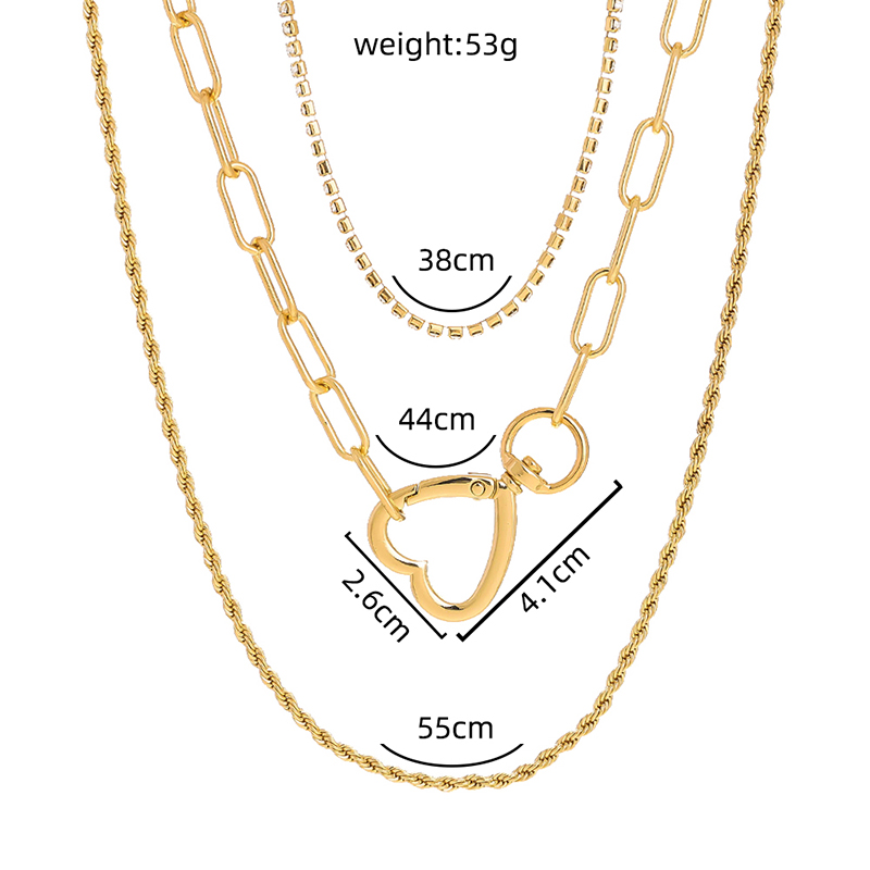 Fashion Solid Color Alloy Plating Womenu0027S Layered Necklaces 1 Piece