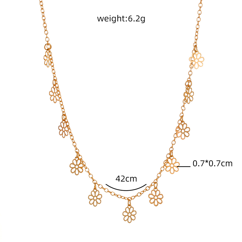 Fashion Solid Color Alloy Plating Womenu0027S Layered Necklaces 1 Piece