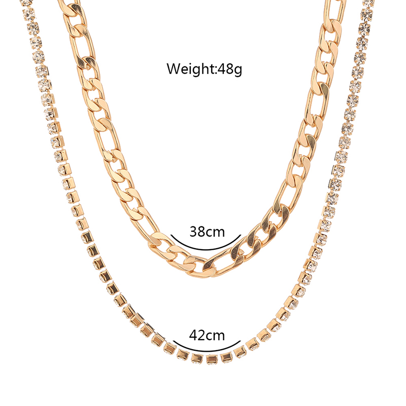 Fashion Solid Color Alloy Plating Womenu0027S Layered Necklaces 1 Piece