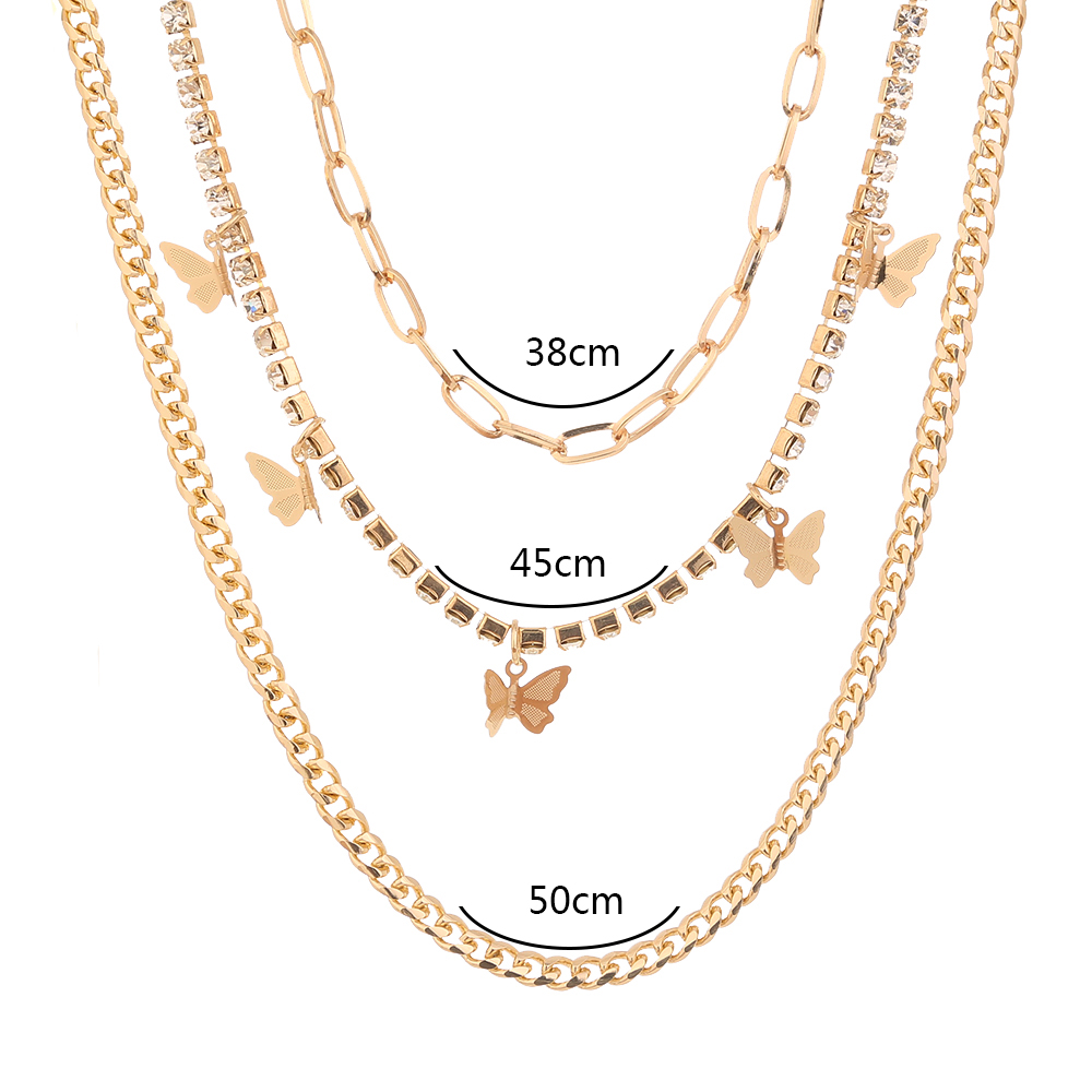 Fashion Solid Color Alloy Plating Womenu0027S Layered Necklaces 1 Piece