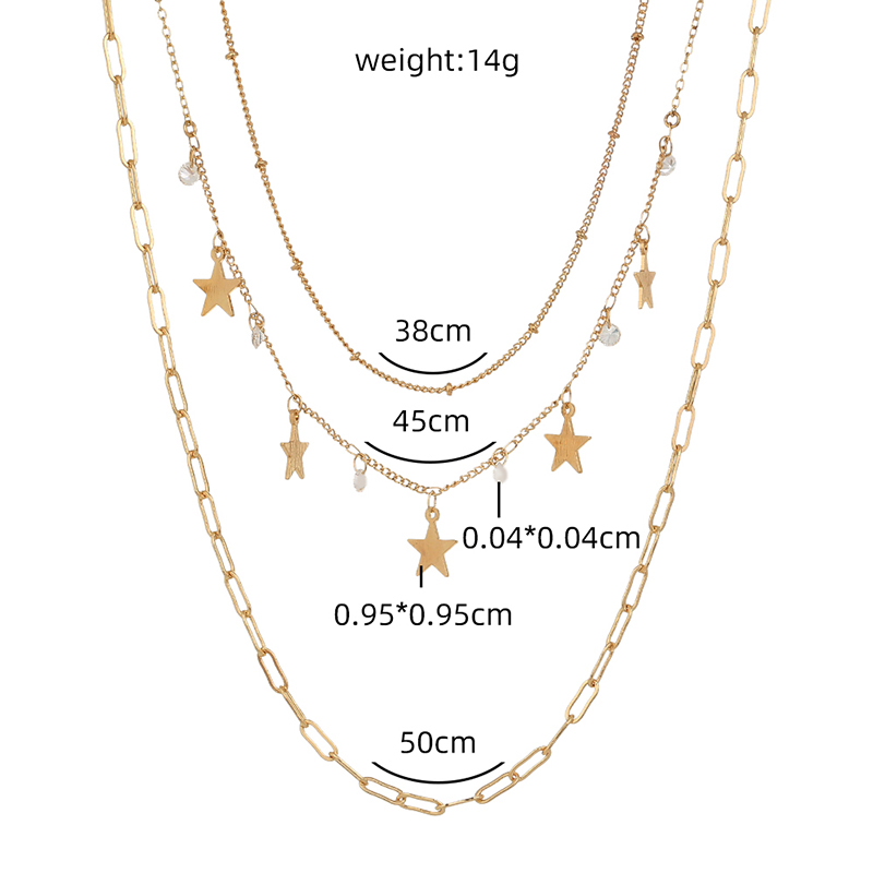 Fashion Solid Color Alloy Plating Womenu0027S Layered Necklaces 1 Piece