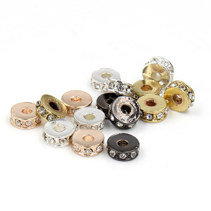 Simple Style Round Alloy Plating Inlay Rhinestones Jewelry Accessories 1 Piece