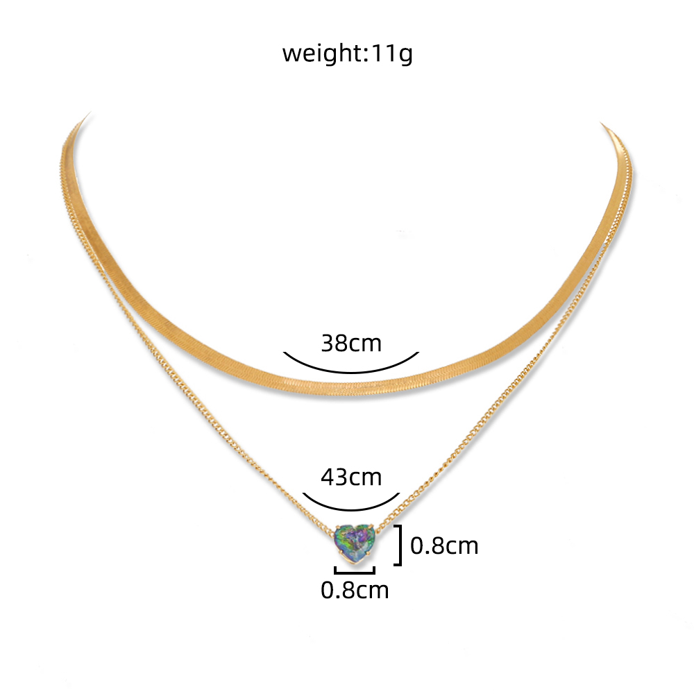 Elegant Round Letter Heart Shape Alloy Plating Alloy Womenu0027S Layered Necklaces 1 Piece