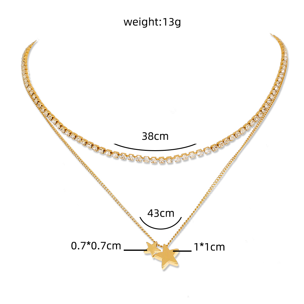 Elegant Round Letter Heart Shape Alloy Plating Alloy Womenu0027S Layered Necklaces 1 Piece