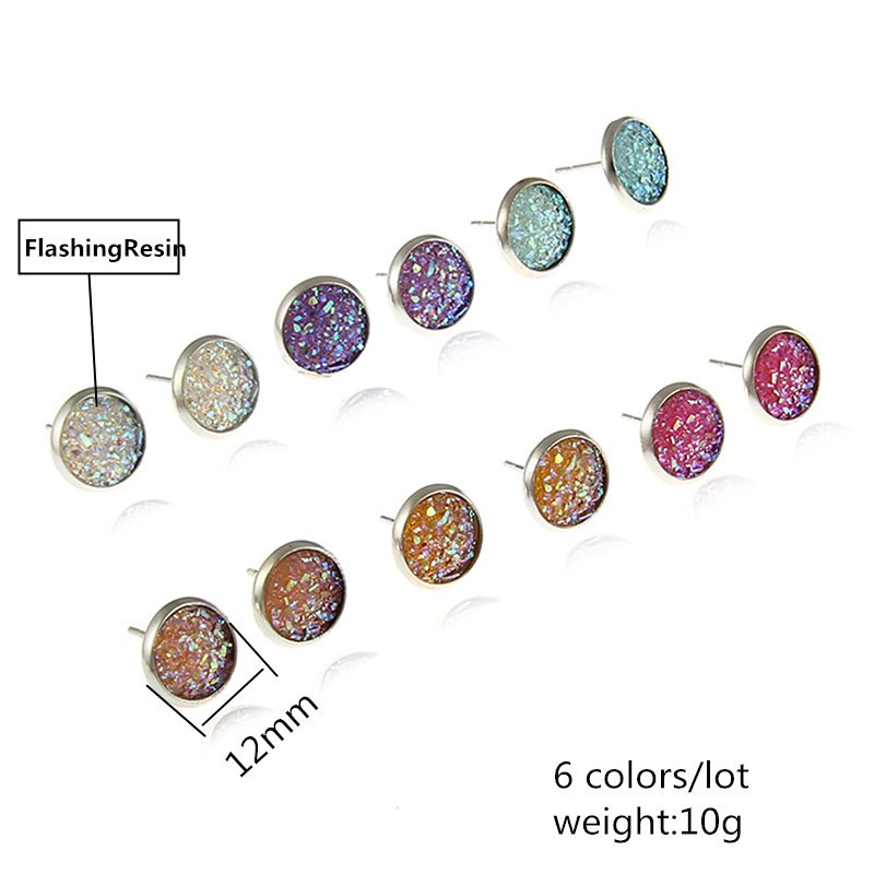 Sweet Geometric Alloy Inlay Artificial Pearls Womenu0027S Ear Studs 6 Pairs