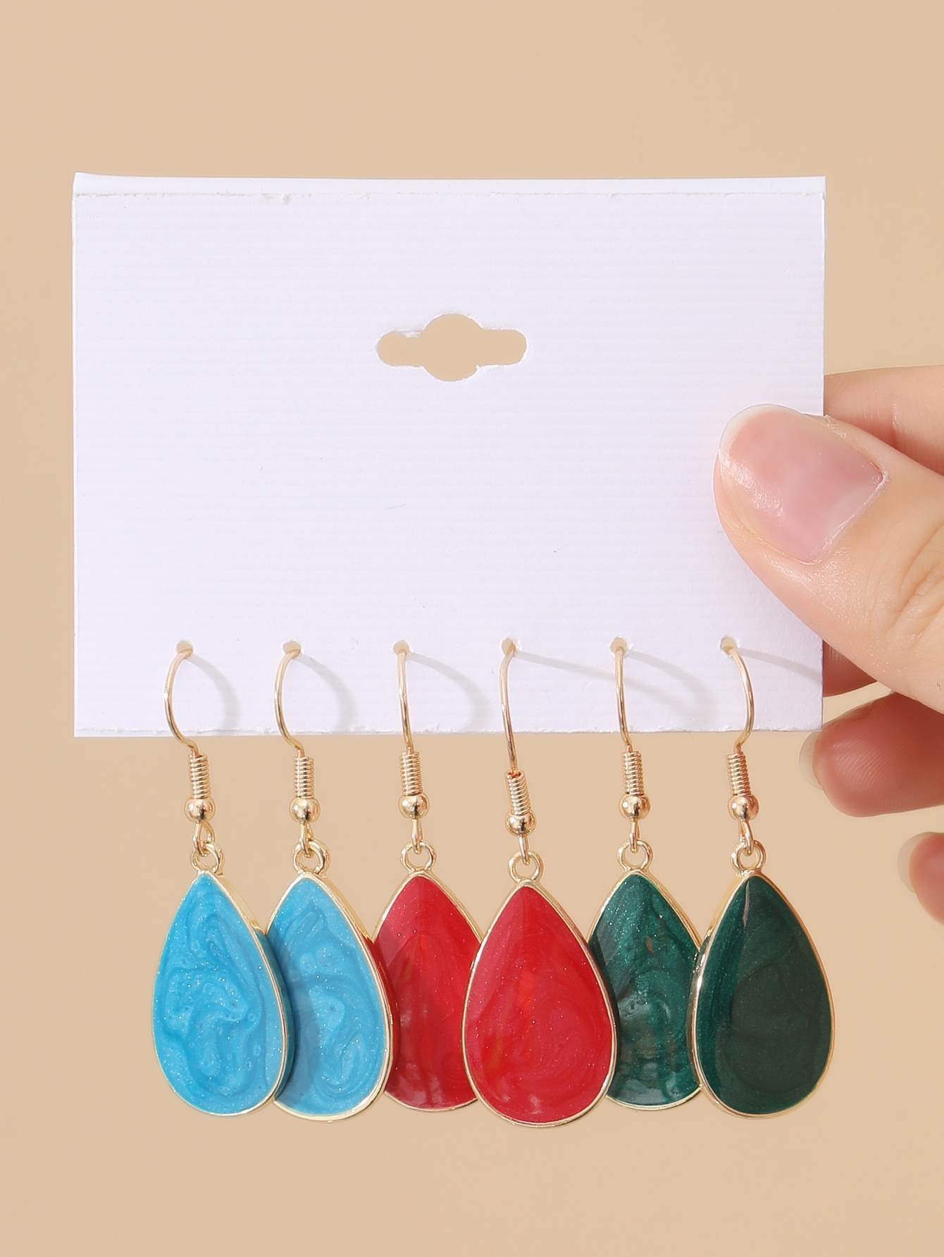 Fashion Water Droplets Alloy Enamel Womenu0027S Drop Earrings 1 Pair