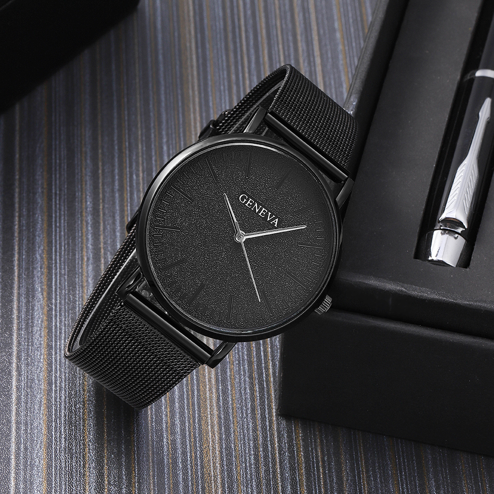Fashion Solid Color Buckle Quartz Menu0027s Watches