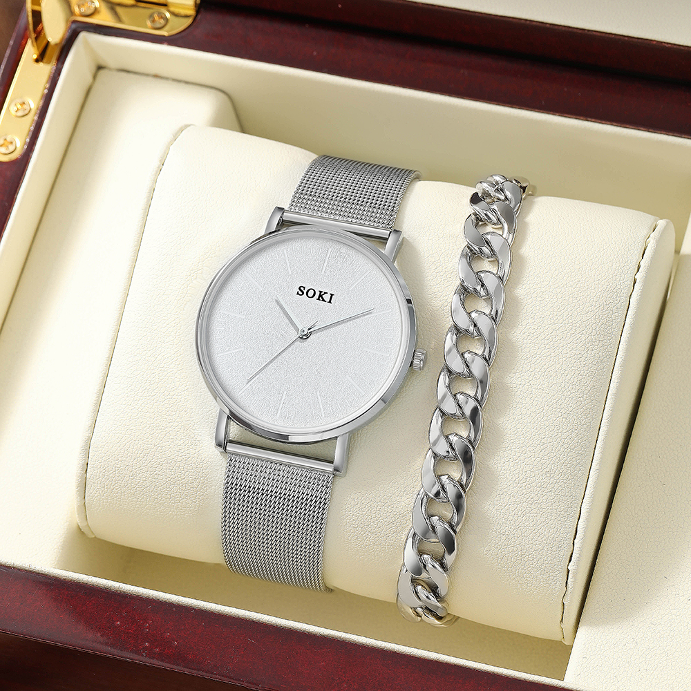 Fashion Solid Color Buckle Quartz Menu0027s Watches