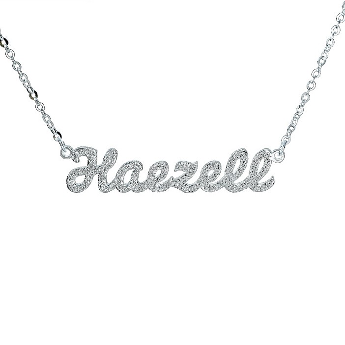 Fashion Simple Style Letter Sterling Silver Plating Metal Necklace