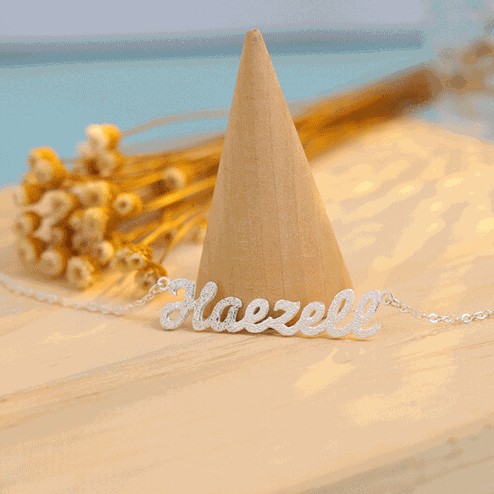 Fashion Simple Style Letter Sterling Silver Plating Metal Necklace