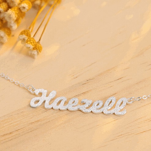 Fashion Simple Style Letter Sterling Silver Plating Metal Necklace