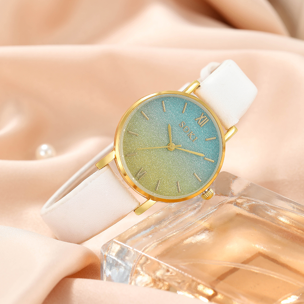 Fashion Gradient Color Buckle Quartz Womenu0027s Watches