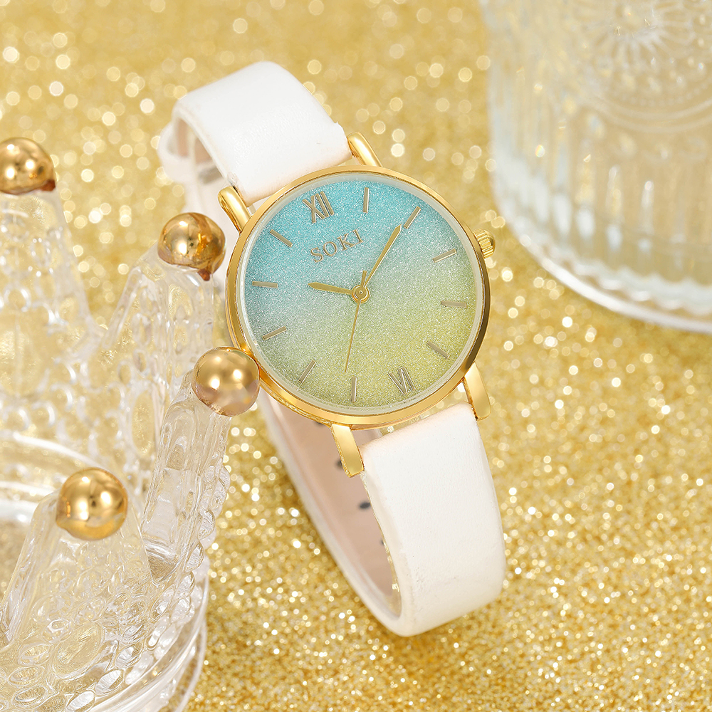 Fashion Gradient Color Buckle Quartz Womenu0027s Watches