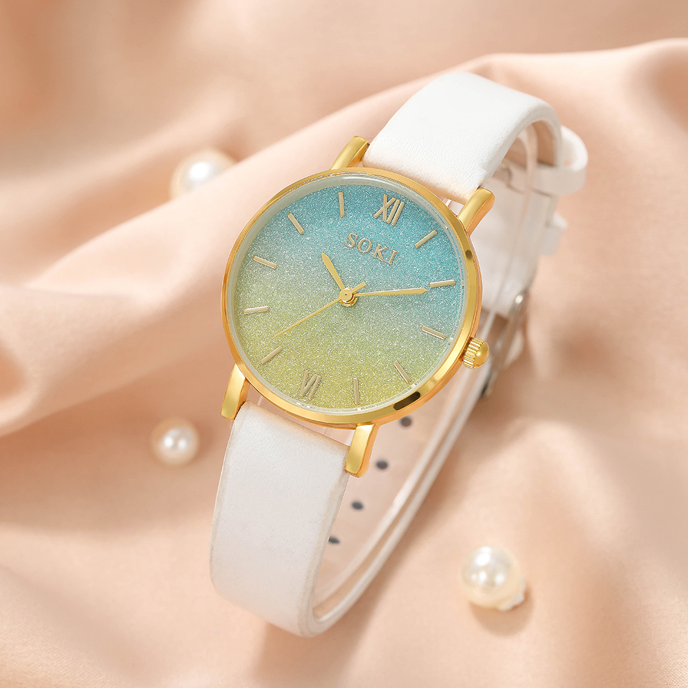 Fashion Gradient Color Buckle Quartz Womenu0027s Watches