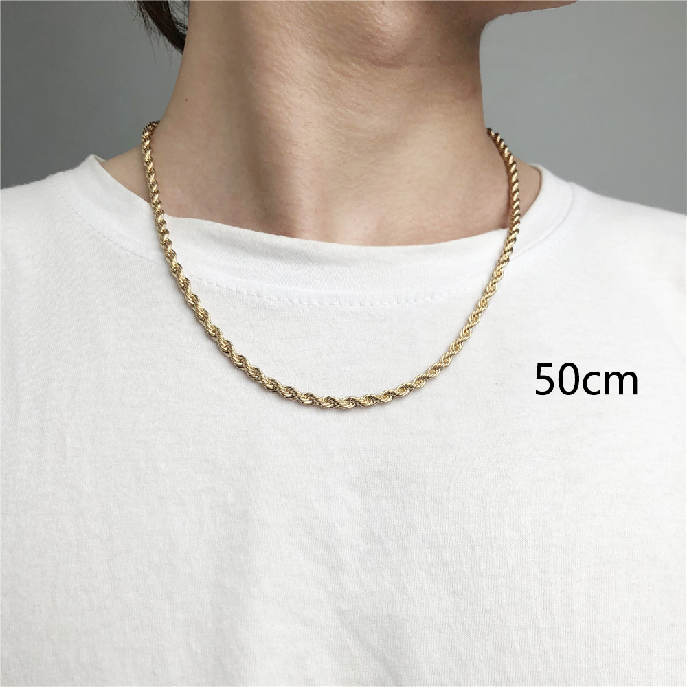 Simple Style Solid Color Alloy Plating Unisex Necklace 1 Piece